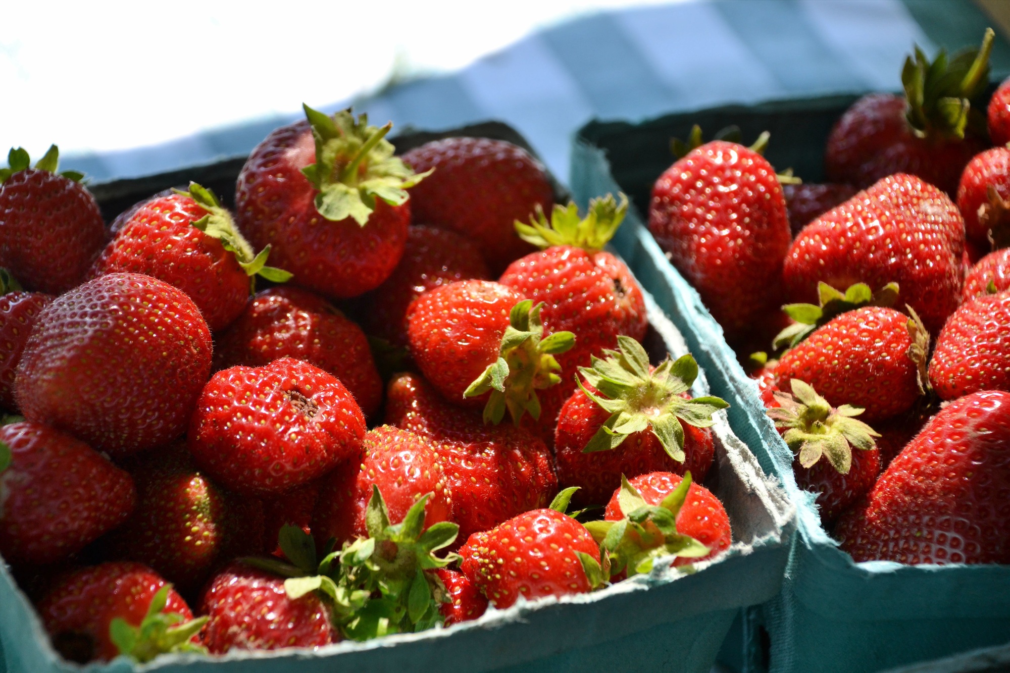 Fresh strawberries at a Farmer's Market